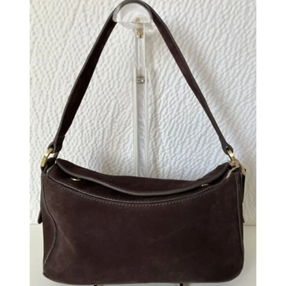 NWT Deep brown Italian leather/suede convertible crossbody